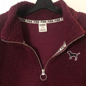 PINK SHERPA PULLOVER